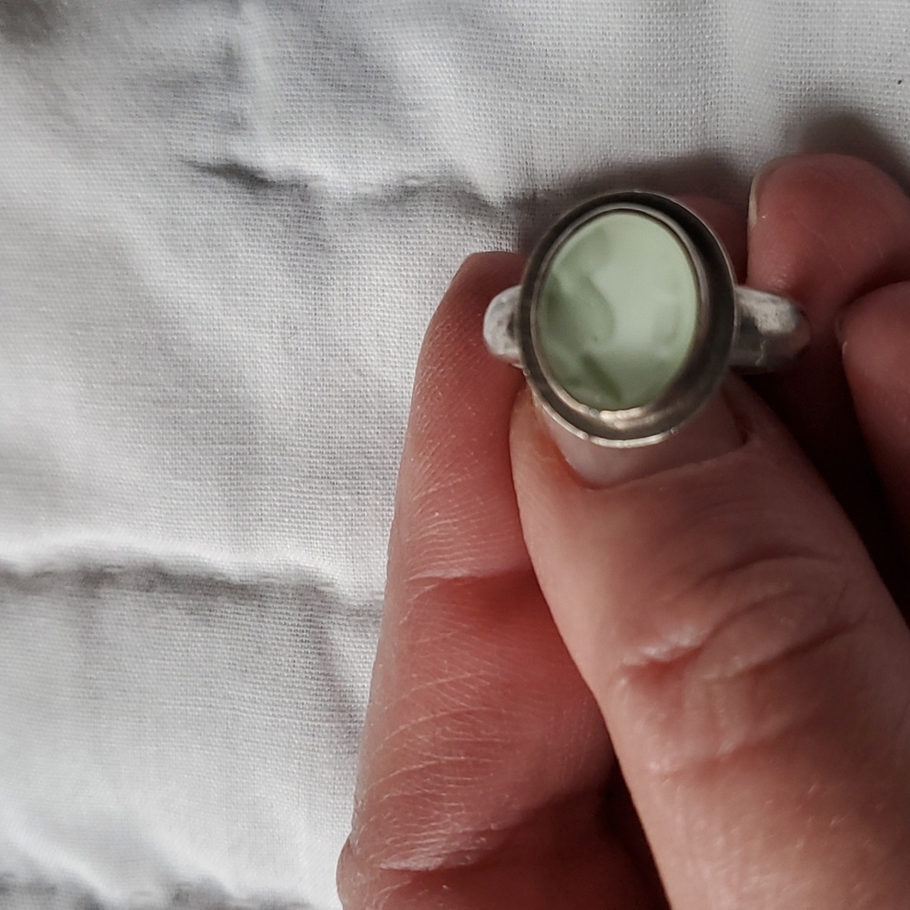 Blue seaglass silver ring - Picture 9 of 10